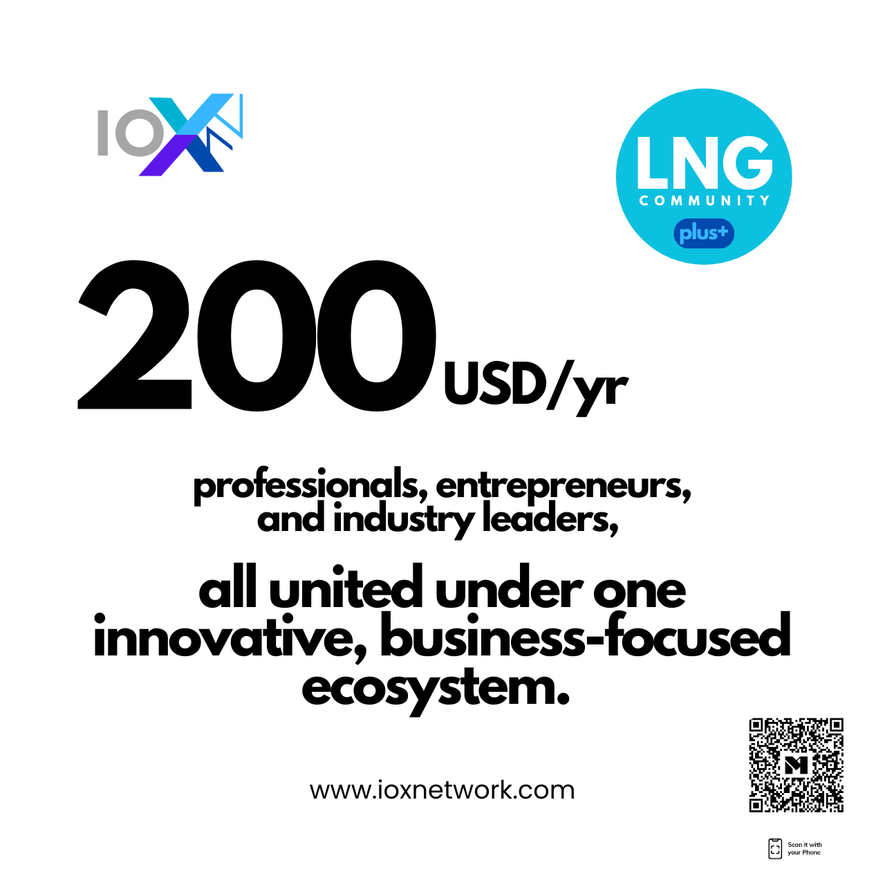 IOXN Ecosystem - 200 USD/yr for professionals, entrepreneurs, and industry leaders